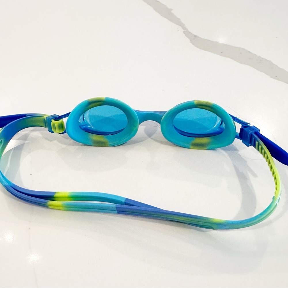 TYR Kids Swim Goggles - Tie Dye Blue and Green